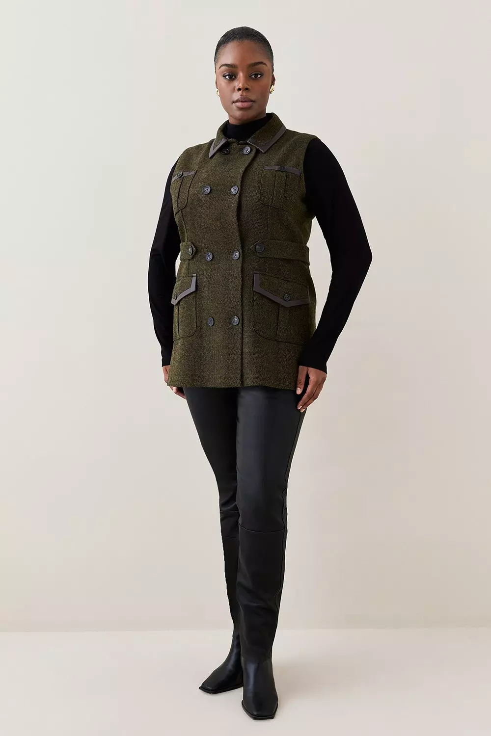 Tweed plus shop size jacket